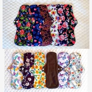 6 XL and 6 L - Reusable Pad - Absorbent Bamboo Charcoal